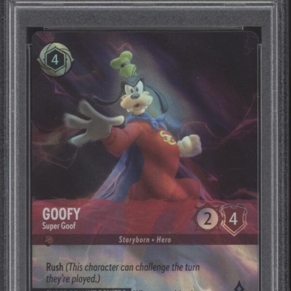 Goofy Super Goof Disney Lorcana Ursula's Return Enchanted #214 PSA 8