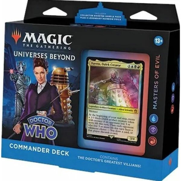Magic the Gathering Doctor Who Masters of Evil Commander Deck Blue/Black/Red