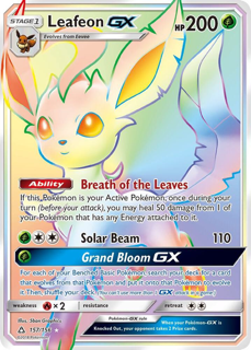 157773_in_1000x1000Small_1024x1024.png Leafeon GX (Secret Rare) - SM - Ultra Prism (SM05) - Image 1