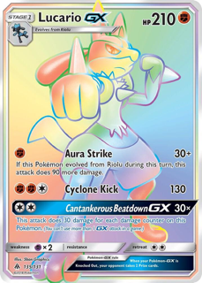 165781_in_1000x1000Small_1024x1024.png Lucario GX (Secret) - SM - Forbidden Light (SM06) - Image 1