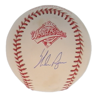 1761942212-Nolan-Ryan-Signed-1992-World-Series-Logo-Baseball-PSA-PristineAuction_1024x1024.png Nolan Ryan Autographed Signed 1992 World Series Logo Baseball with Case (PSA) - Image 1