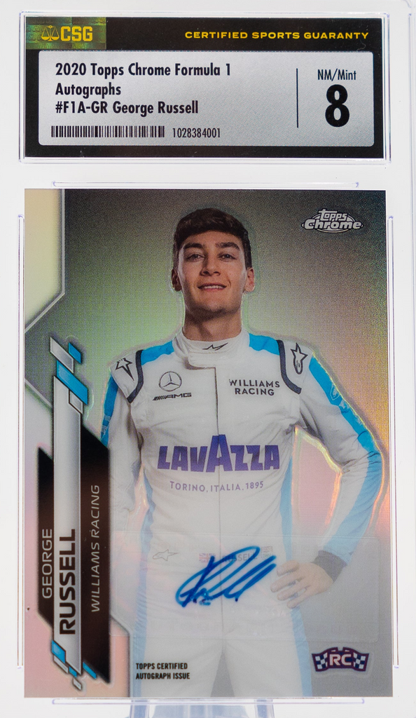 2R7A7035_1024x1024-2.png 2020 Topps Chrome Formula 1 - George Russell F1A-GR - Silver Auto - CSG CGC 8 / 10 - Image 1