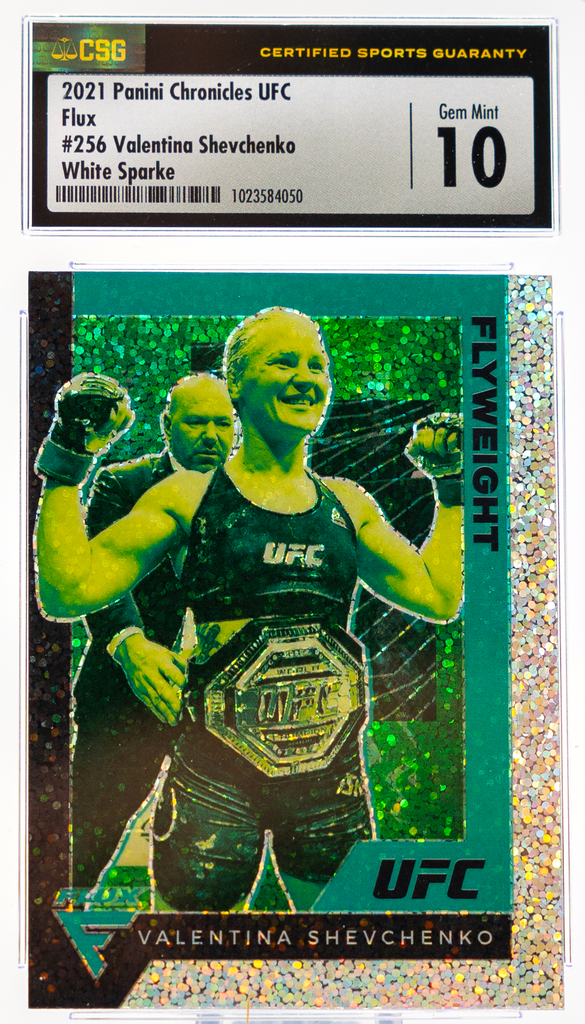 2R7A7077_1024x1024-2.png 2021 Panini Chronicles Flux - Valentina Shevchenko 256 - White Sparkle - CSG CGC 10 - Image 1