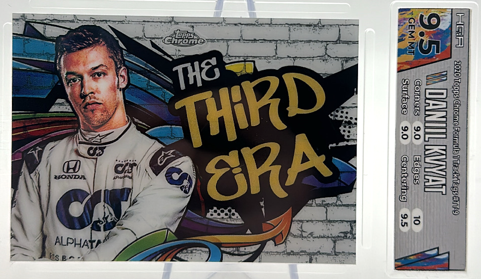 464497B3-A856-450B-B9DC-11B7C1247256_1024x1024.png 2020 Topps Chrome F1 - Daniil Kvyat TT-9 - Track Tags - HGA 9.5 - Image 1