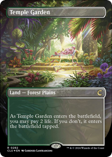 539294_in_1000x1000Small_1024x1024-1.png Temple Garden (Borderless) - Ravnica: Clue Edition (CLU) - Image 1