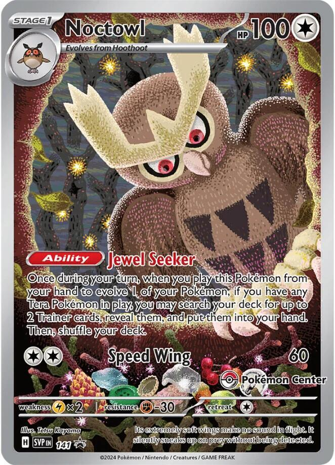 578812_in_1000x1000_89a85da1-d7f1-45fe-af66-6f02adc6452a_1024x1024.png Noctowl - 141 (Pokemon Center Exclusive) - SV: Scarlet & Violet Promo Cards (SVP) - Image 1