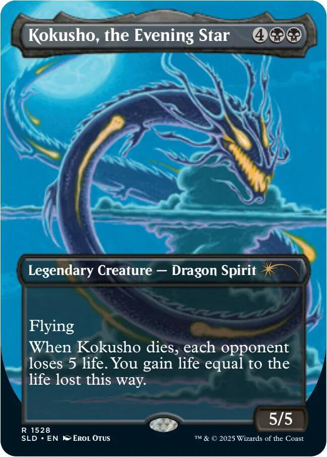 619690_in_1000x1000_fb2887c6-9d74-4e44-8ab1-4994a121e023_1024x1024.png Kokusho, the Evening Star (Rainbow Foil) - Secret Lair Drop Series (SLD) - Image 1