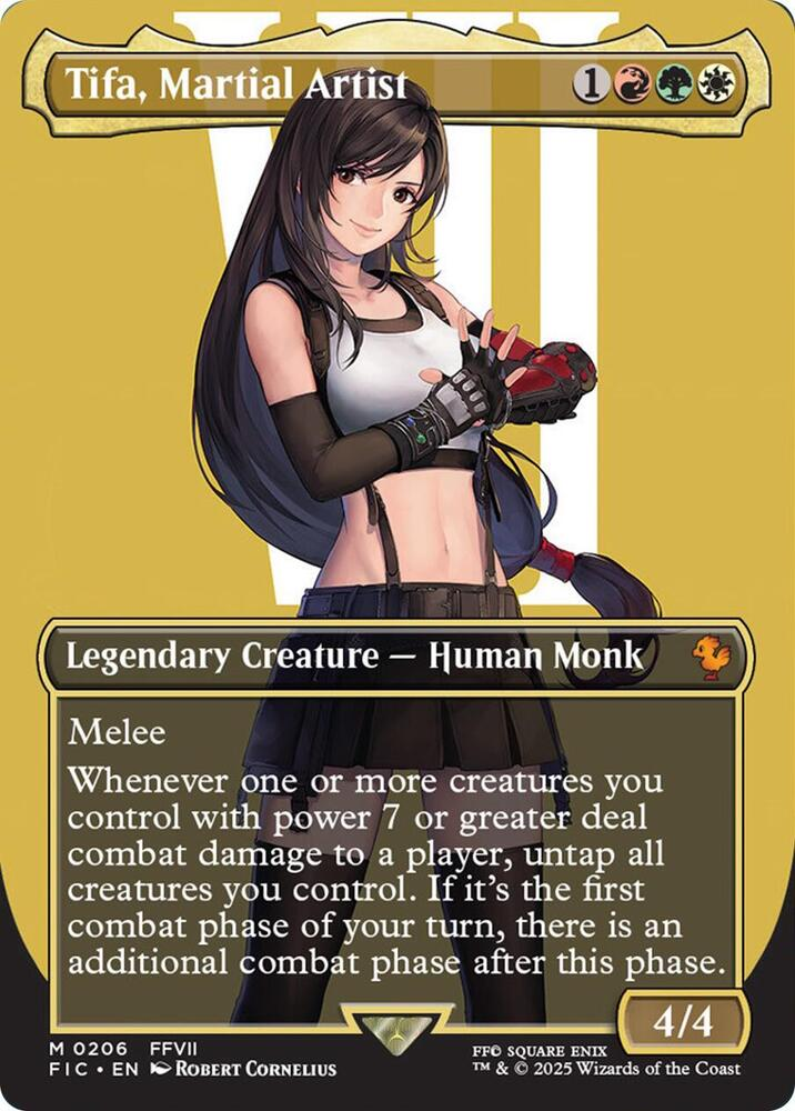 630713_in_1000x1000_c0c2ce51-bf1c-42ca-9e98-9512fba02165_1024x1024-1.png Tifa, Martial Artist (Borderless) (Foil) - Commander: Final Fantasy (FIC) - Image 1