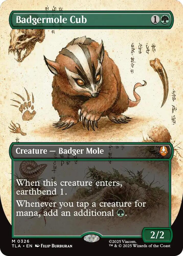 660571_in_1000x1000_6486a79c-c775-4893-b7fb-4a10640715df_1024x1024.png Badgermole Cub (Borderless) - Avatar: The Last Airbender (TLA) - Image 1