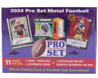 847619_004_081924_7a815c37-03cb-4af7-a02d-8454917611ab_1024x1024.png 2024 Leaf Pro Set Metal Football Hobby Box - Image 1