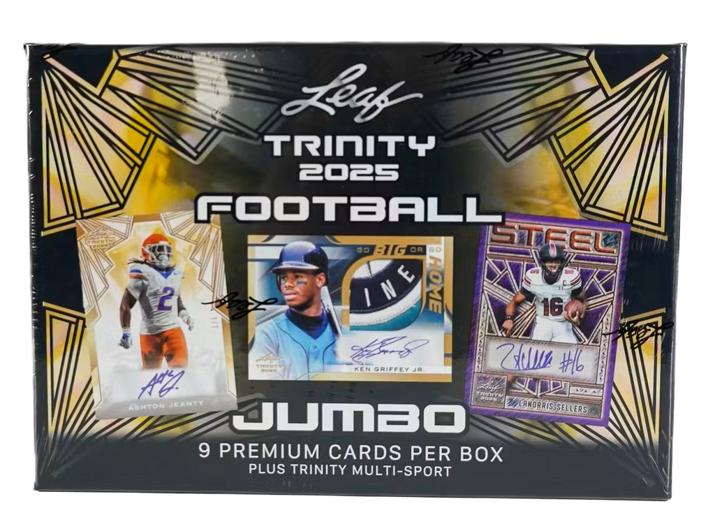 914370_003_120225_1024x1024.png 2025 Leaf Trinity Football Hobby Jumbo Box - Image 1