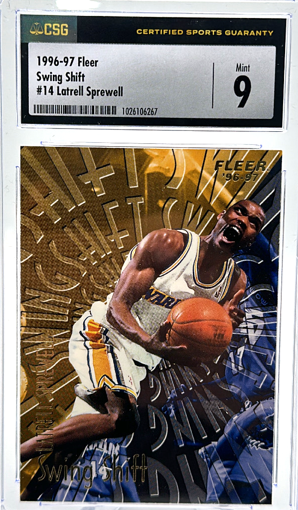 999F2226-0805-45BD-A547-BC0959E4EF8C_1024x1024-1.png 1996-97 Fleer - Latrell Sprewell 14 - Swing Shift - CSG CGC 9 - Image 1