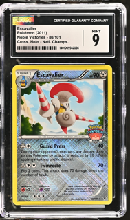 CRD1401009542-066_OBV_500x845Small_1024x1024.png Escavalier 80/101 National Champs Noble Victories - 2011 Pokemon - CGC 9 - Image 1