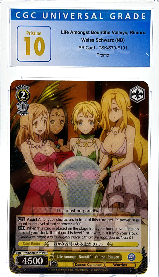 D24FB0D5-7E61-4D62-AF7C-D54CF4C05C06_1024x1024-1.png Life Amongst Bountiful Valleys, Rimuru TSK/S70-E101 PR Promo - Weiss Schwarz - CGC 10 - Image 1