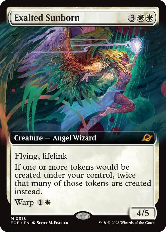 Exaltedsunbronextend_1024x1024-1.png Exalted Sunborn (Extended Art) - Edge of Eternities (EOE) - Image 1