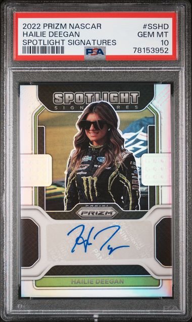 H1_1024x1024-1.jpg 2022 Panini Prizm Nascar - Hailie Deegan SSHD - Spotlight Signatures - PSA 10 - Image 1