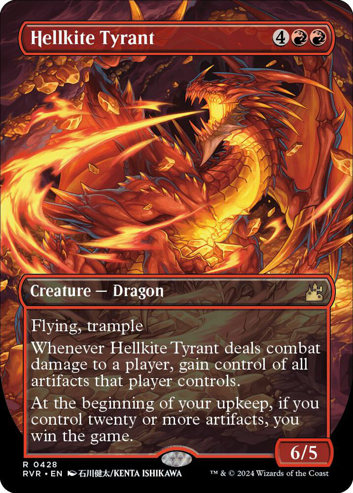Hellkitetyrbt_1024x1024-1.png Hellkite Tyrant (Anime Borderless) - Ravnica Remastered (RVR) - Image 1