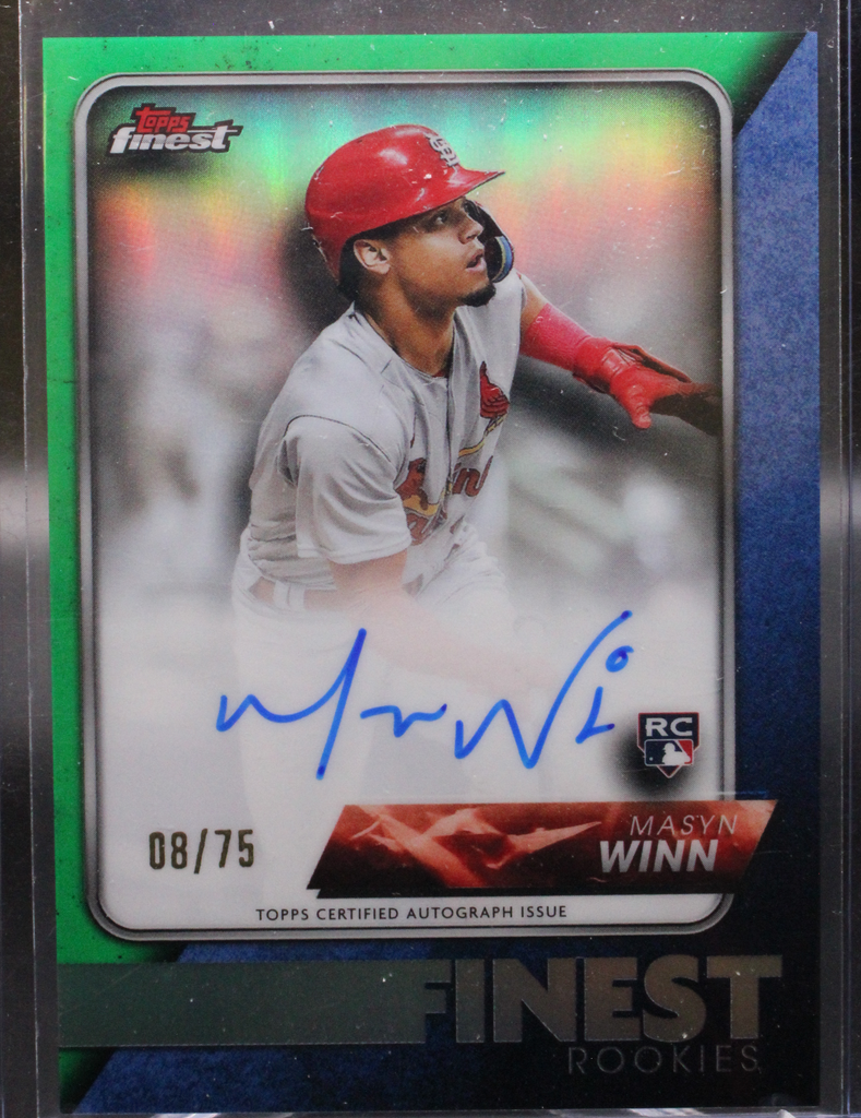 IMG_0870_ea328908-44ff-4565-bc52-a7d745db537b_1024x1024.png 2024 Topps Finest Baseball - Masyn Winn FR-MW - Finest Rookies Green Auto /75 - Image 1