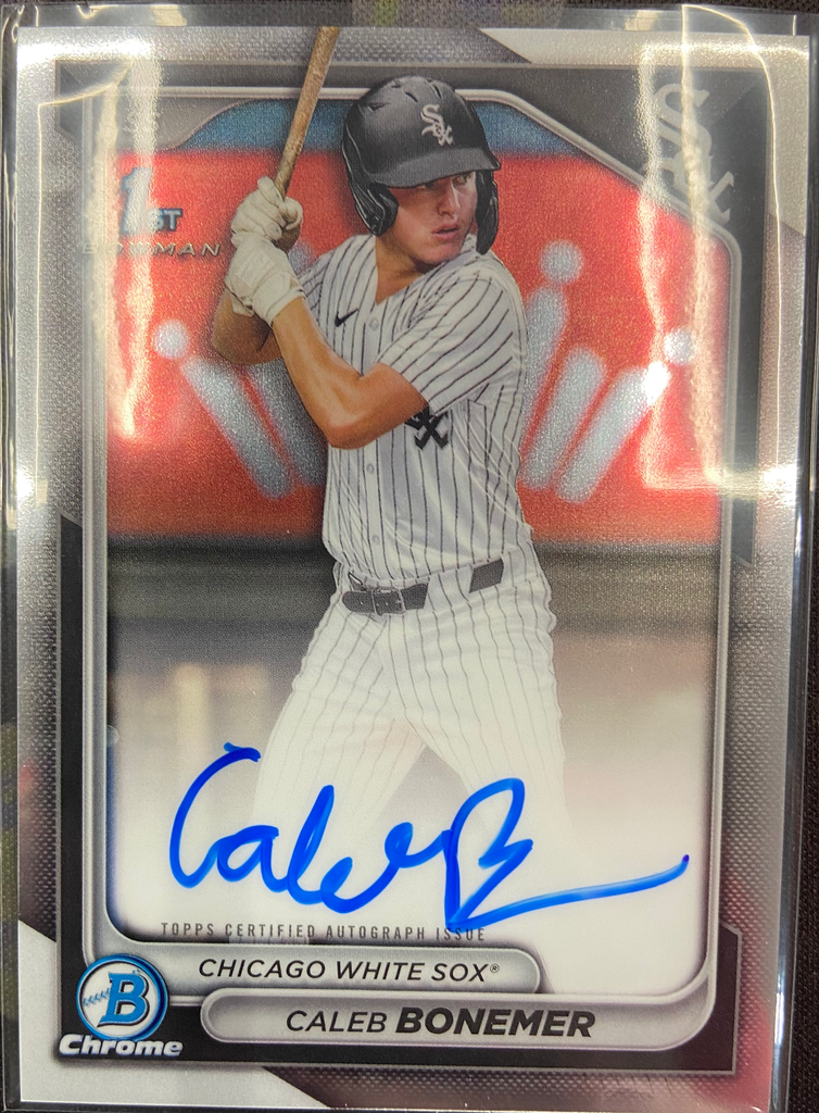IMG_5742_8460427c-c84d-43d9-8aae-e0bd6e7a6906_1024x1024.png 2024 Bowman Draft - Caleb Bonemer Chrome Auto 1st Prospect #CPA-CBO White Sox RC - Image 1