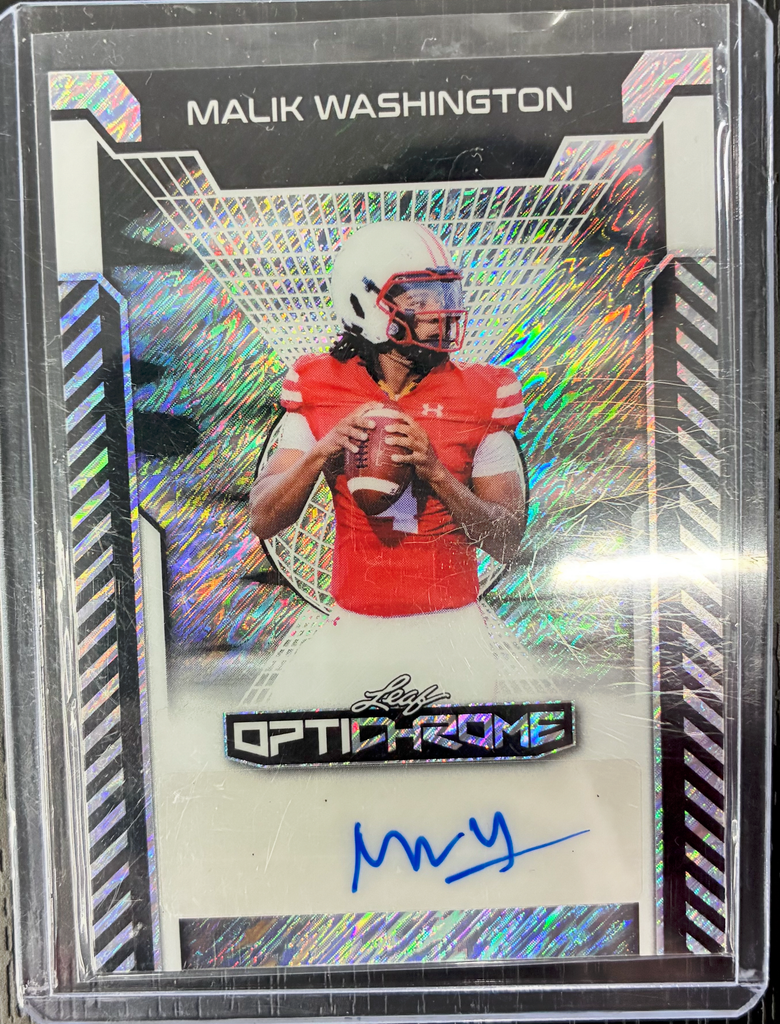 IMG_5885_1024x1024.png 2025 Leaf Optichrome - Malik Washington Silver Shimmer Autograph 6/10 - Image 1