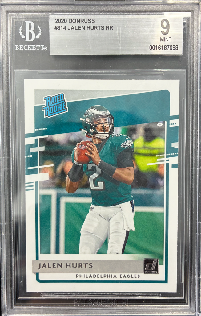 IMG_5921_1024x1024-1.png 2020 Panini Donruss Football - Jalen Hurts Rated Rookie #314 - BGS 9 - Image 1