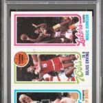 1980 Topps - Bird Erving Johnson Scoring Leaders - PSA 8 PD