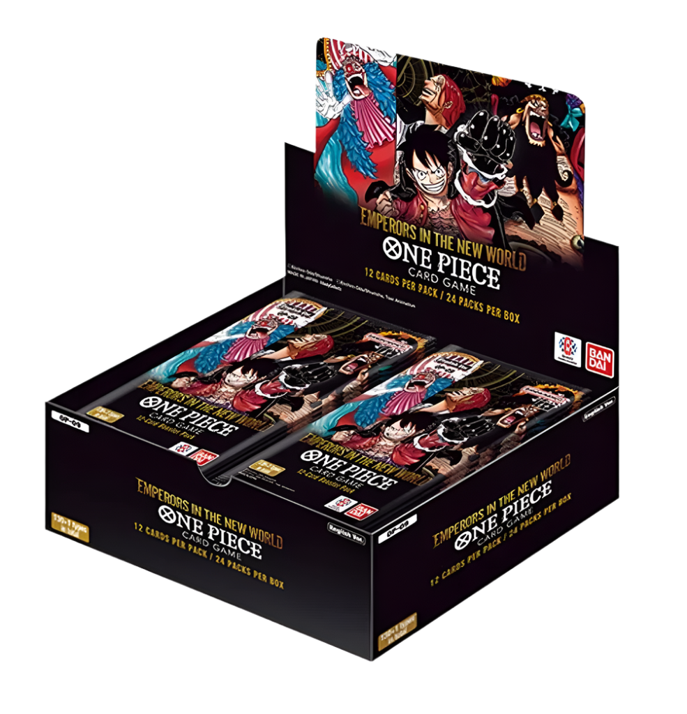 OnePieceTCGFourEmperorsInTheNewWorld_OP-09_EnglishBoosterBox_1024x1024.png One Piece Card Game - Four Emperors In The New World (OP-09) Booster Box - Image 1