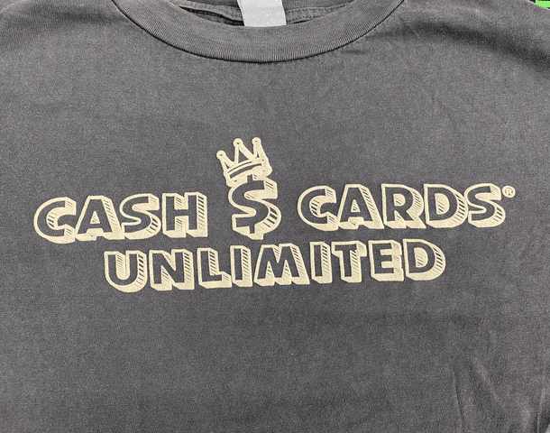 ScreenShot2022-09-14at11.58.48AM_1024x1024.png Cash Cards Unlimited Street Wear T-Shirt (Gray/2XL) - Image 1