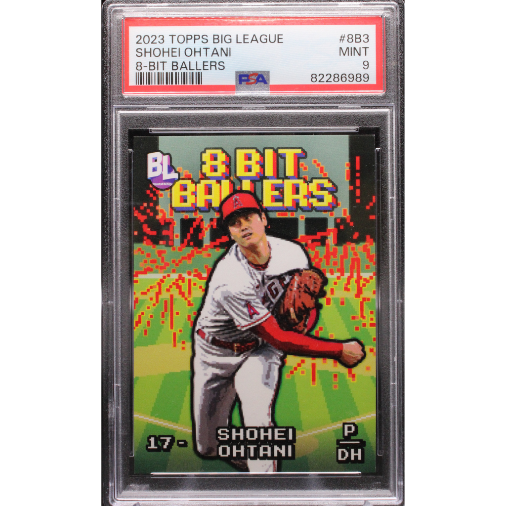 StoreSlabUploads-2024-10-08T145915.771_1024x1024-1.png 2023 Topps Big League - Shohei Ohtani 8B-3 - 8 Bit Ballers - PSA 9 - Image 1