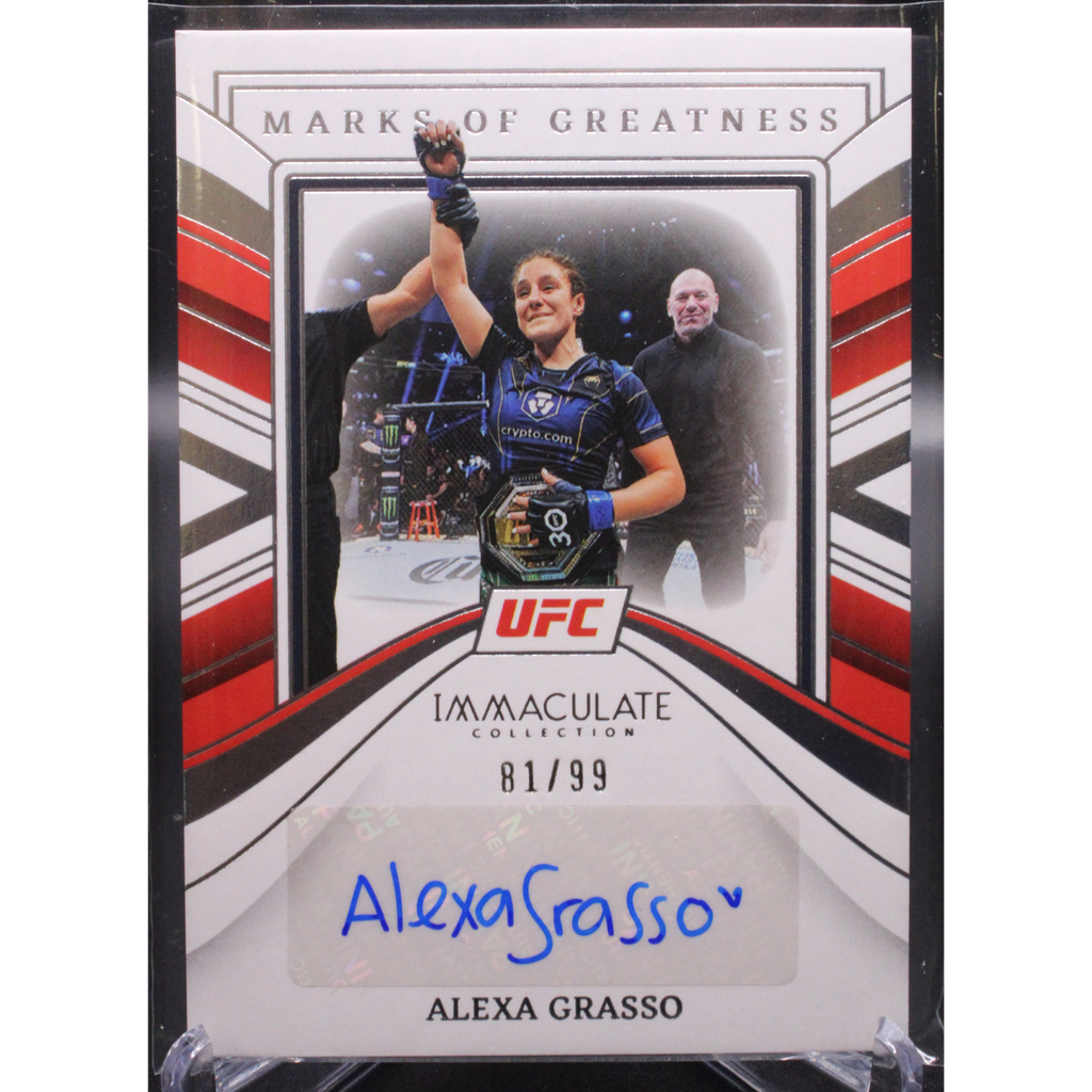 StoreSlabUploads-2024-10-09T171955.389_1024x1024-1.png 2023 Panini Immaculate UFC - Alexa Grasso mg-agr - Marks Of Greatness /99 - Image 1