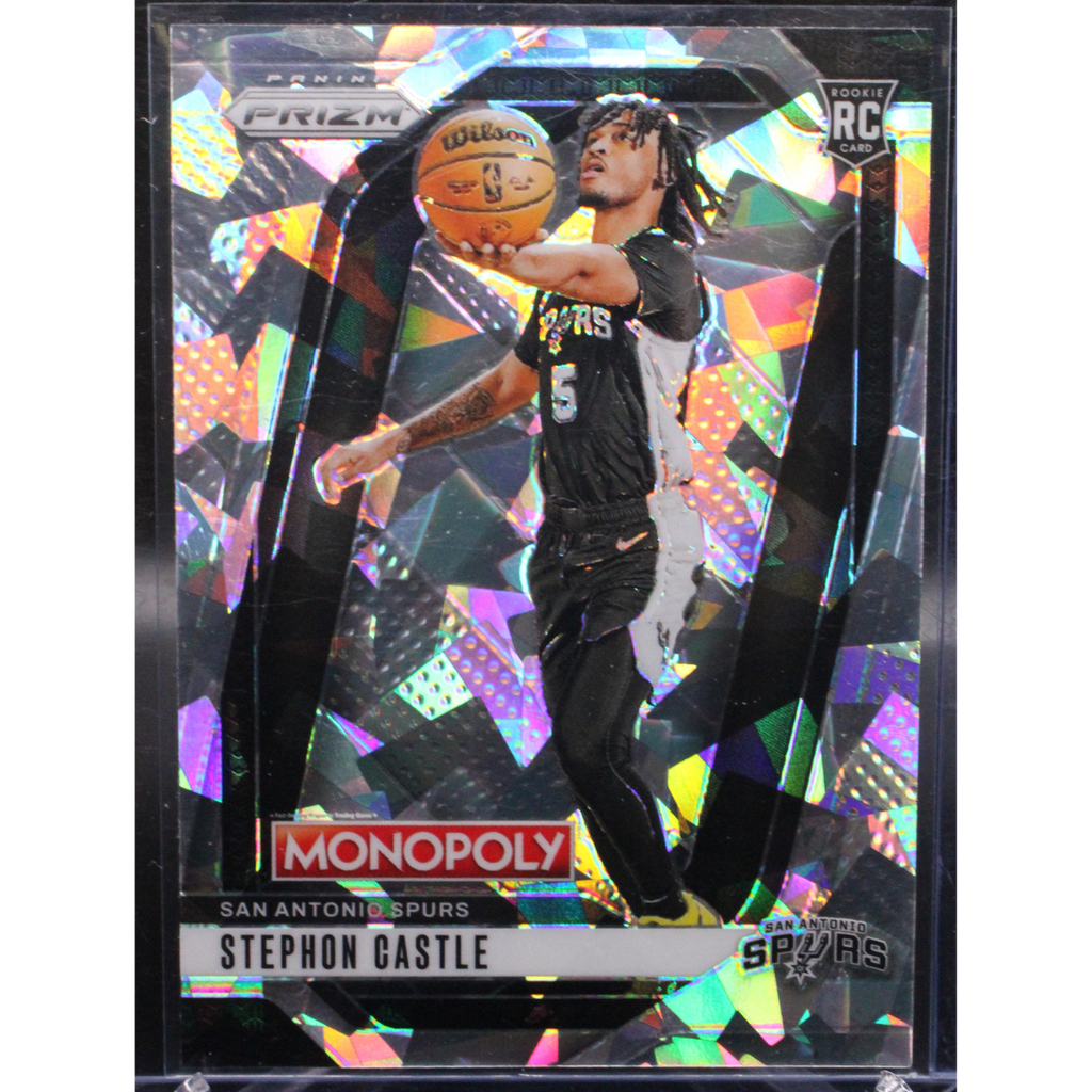 StoreSlabUploads_73_fa9b0c59-e587-4663-bf1f-09f23cd9528d_1024x1024-1.png 2024 Panini Prizm Monopoly - Stephon Castle 75 - Cracked Ice - Image 1
