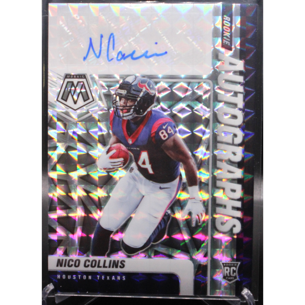 WebsiteImageUploads-2025-04-14T130433.648_1024x1024.png 2021 Panini Mosaic Football - Nico Collins RA-30 - Rookie Autographs Mosaic - Image 1