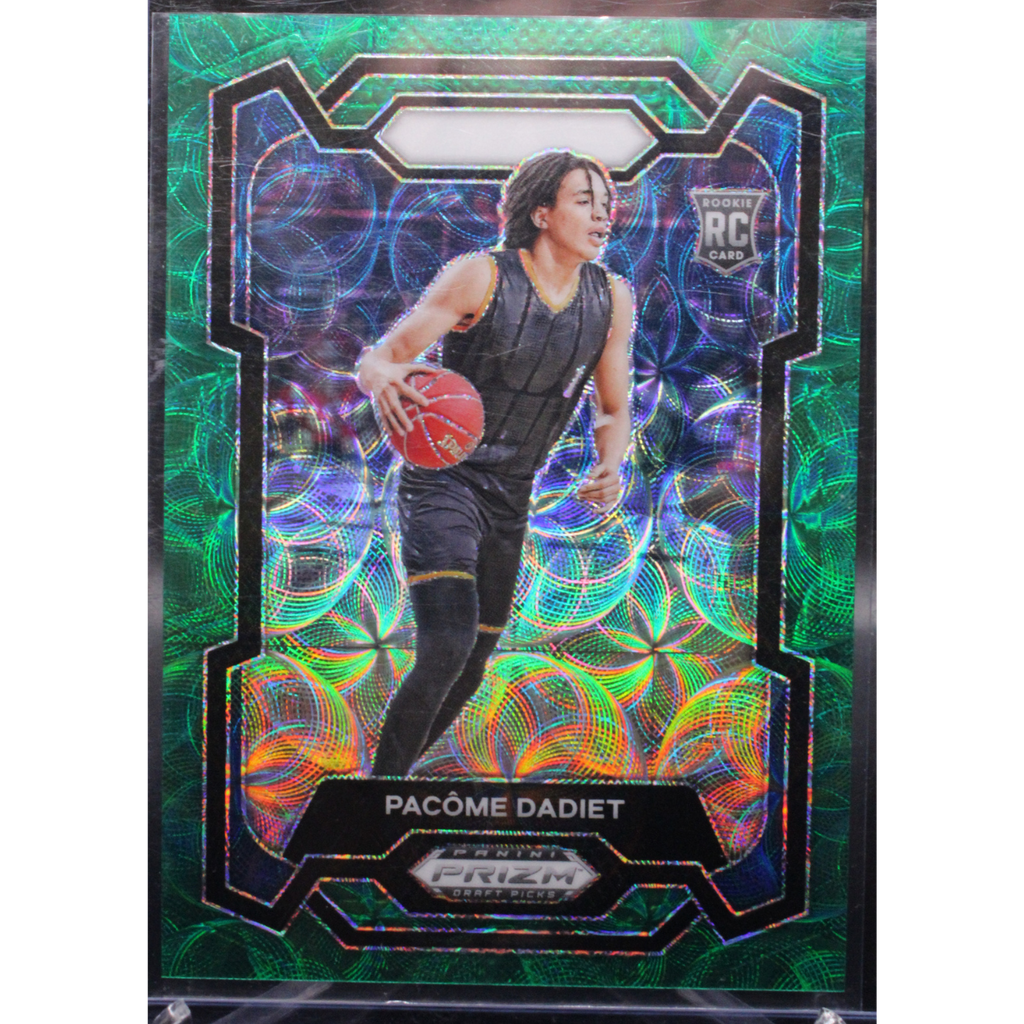 WebsiteImageUploads-2025-04-29T131529.460_1024x1024.png 2024 Panini Prizm Draft Picks Basketball - Pacome Dadiet 81 - Green Scope /8 - Image 1