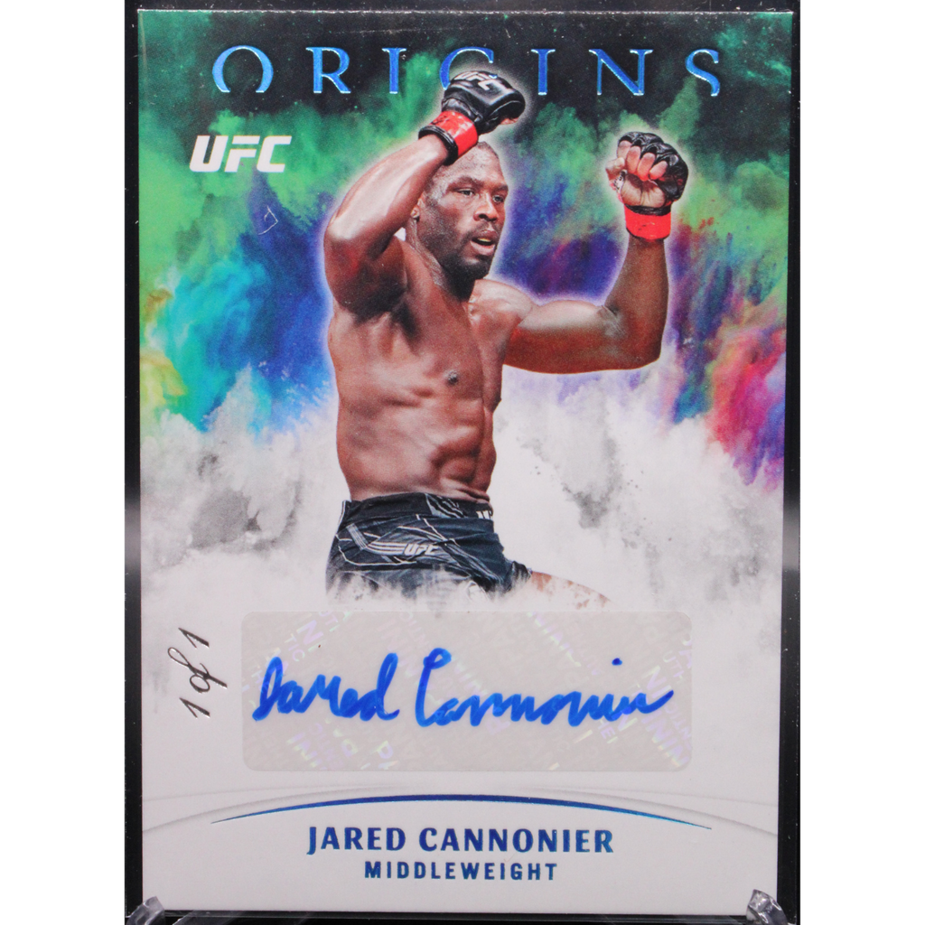 WebsiteImageUploads_91_1024x1024.png 2022 Panini Chronicles UFC - Jared Cannonier OA-JCN - Teal Ice 1/1 - Image 1
