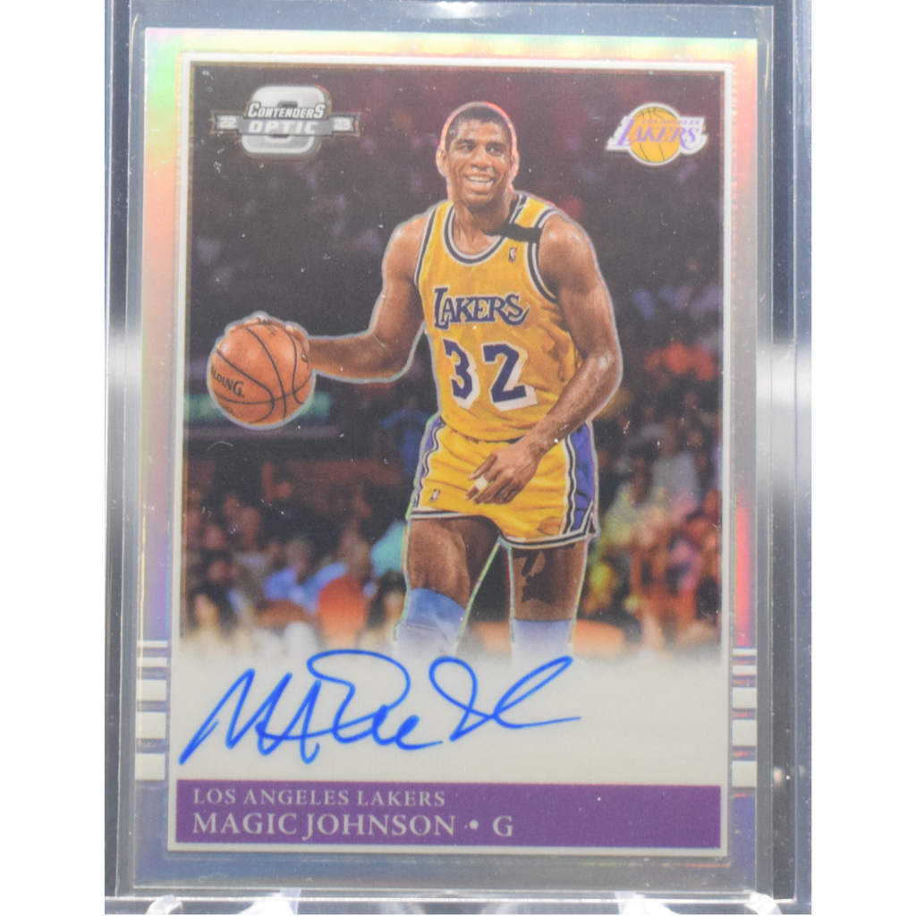 WebsitePNG_7_66fe6823-7279-4d97-b633-0a19f9ebe7d3_1024x1024.png 2022-23 Panini Contenders Optic Basketball - Magic Johnson 85-MJL - Silver Auto - Image 1