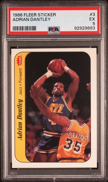 adrian_1024x1024-2.jpg 1986 Fleer Sticker - Adrian Dantley 3 - PSA 5 - Image 1