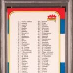 1986 Fleer - Checklist 1-132 - PSA 5