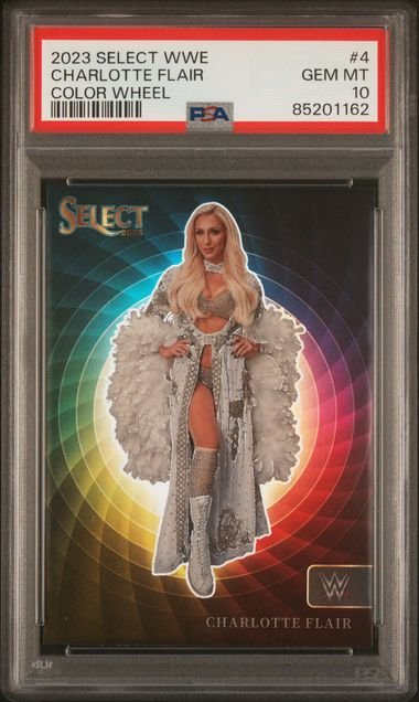 flair_1024x1024-2.jpg 2023 Panini Select WWE - Charlotte Flair 4 - Color Wheel - PSA 10 - Image 1