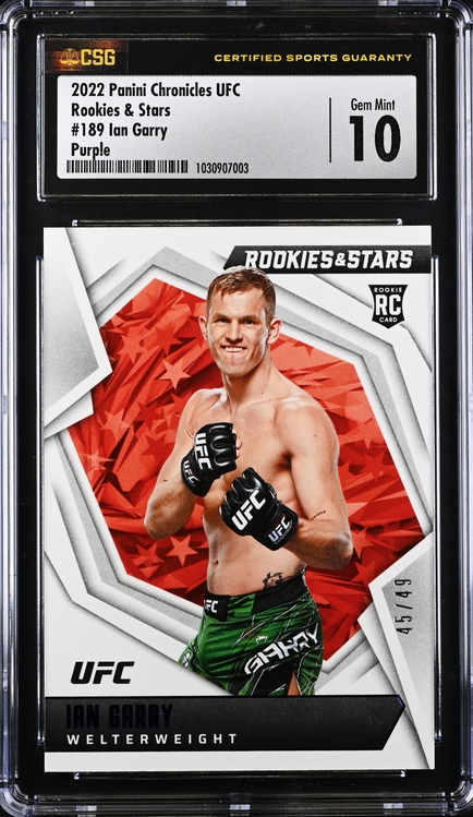 ian_1024x1024-2.png 2022 Panini Chronicles UFC - Ian Garry 189 - Purple /49 - CSG CGC 10 - Image 1