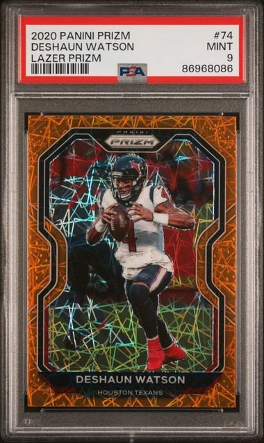lazer_1024x1024.jpg 2020 Panini Prizm - Deshaun Watson 74 - Lazer Prizm - PSA 9 - Image 1