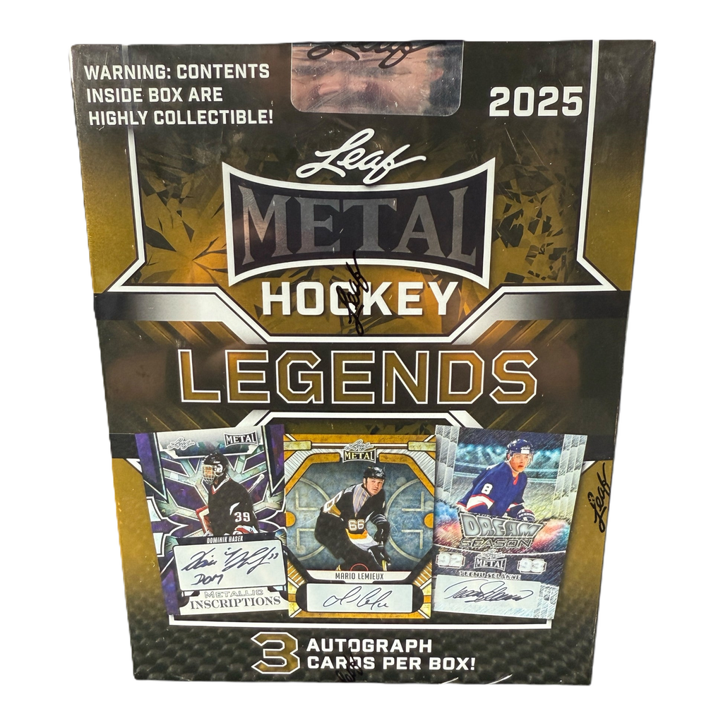 leafmetalhockey_1024x1024.png 2025 Leaf Metal Hockey Legends Hobby Box - Image 1