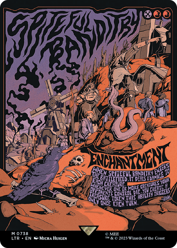 ltr-738-spiteful-banditry_1024x1024.png Spiteful Banditry (Borderless Poster) - Universes Beyond: The Lord of the Rings: Tales of Middle-earth (LTR) - Image 1