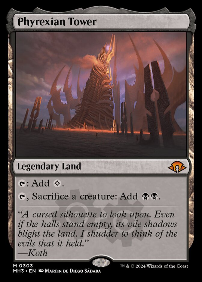 mh3-303-phyrexian-tower_1024x1024.jpg Phyrexian Tower - Modern Horizons 3 (MH3) - Image 1