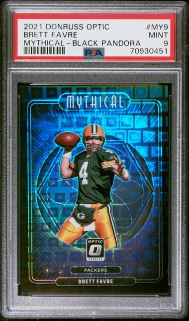 optic_1024x1024.jpg 2021 Panini Donruss Optic - Brett Favre MY-9 - Mythical Black Pandora /25 - PSA 9 - Image 1