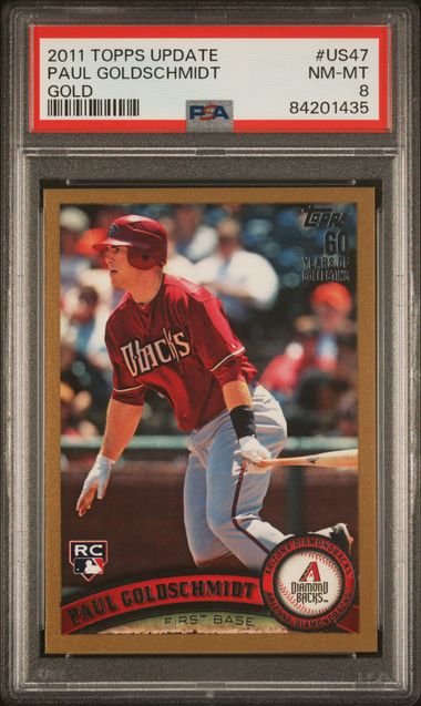 paul_1024x1024.jpg 2011 Topps Update - Paul Goldschmidt US47 - Gold /2011 - PSA 8 - Image 1