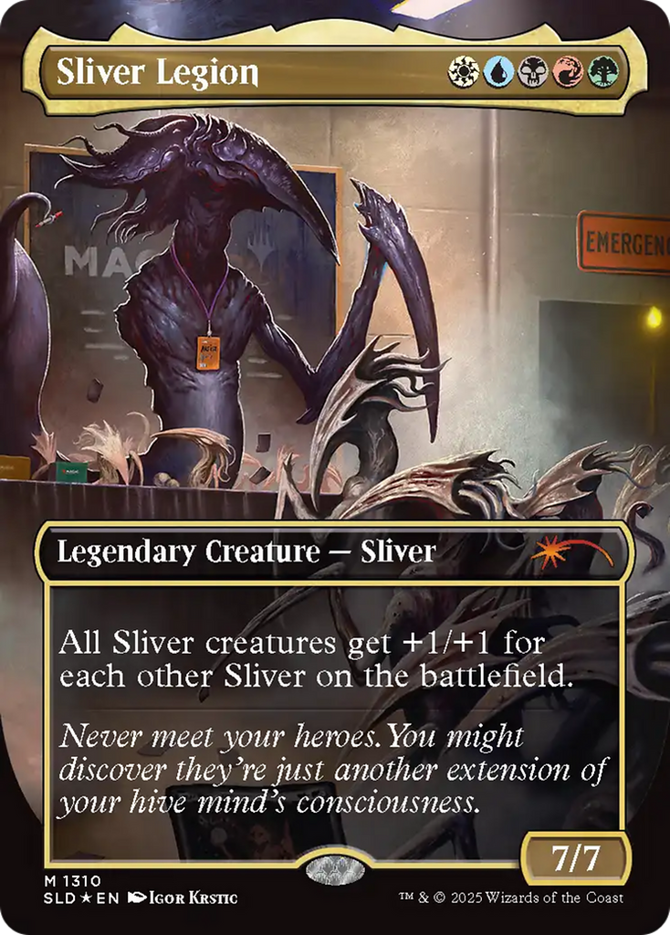 sld-1310-sliver-legion_1024x1024.png Sliver Legion (1310) (Rainbow Foil) - Secret Lair Drop Series (SLD) - Image 1
