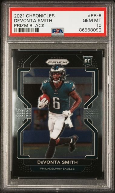 smith_1024x1024.jpg 2021 Panini Chronicles - Devonta Smith PB-8 - Prizm Black - PSA 10 - Image 1