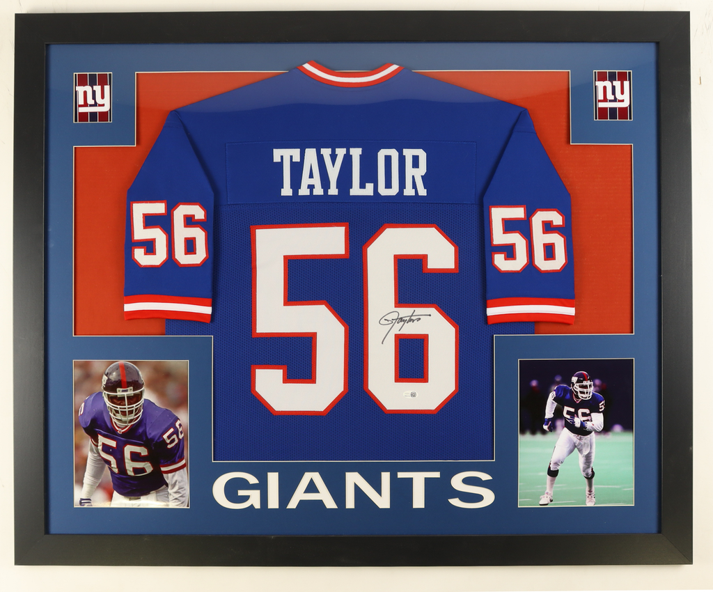 taylor1_d2f79a32-823e-4b64-a890-094f05ece252_1024x1024.png Lawrence Taylor Autographed Signed Custom Framed Jersey Display (JSA) - Image 1