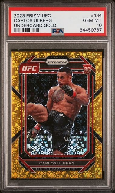ulberg_1024x1024.jpg 2023 Panini Prizm UFC - Carlos Ulberg /10 - Gold Undercard /10 - PSA 10 - Image 1