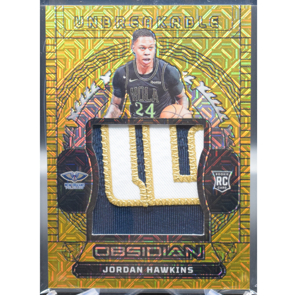 websiteimages_1_f90affe6-c247-41ce-918b-d86426830ce7_1024x1024.png 2023 Panini Obsidian Basketball - Jordan HawkinsUM-HAV - Unbreakable Mem 05/10 - Image 1
